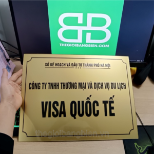 bảng tên công ty nhũ đồng