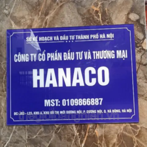 biển tên công ty mica