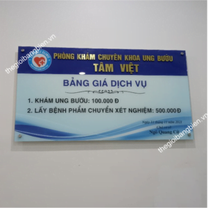 biển tên công ty mica bắt vít cách tường sang trọng