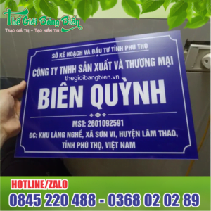 biển tên công ty in uv sang trọng