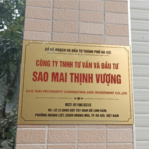 biển tên mica công ty