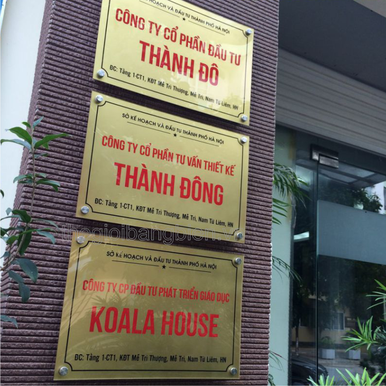 biển tên mica công ty đẹp