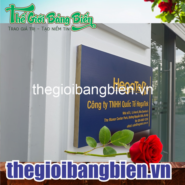 làm biển inox công ty sang trọng