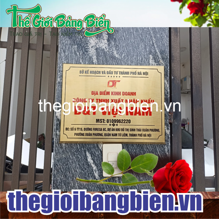 làm biển inox công ty đẹp