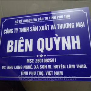 mẫu bảng tên công ty