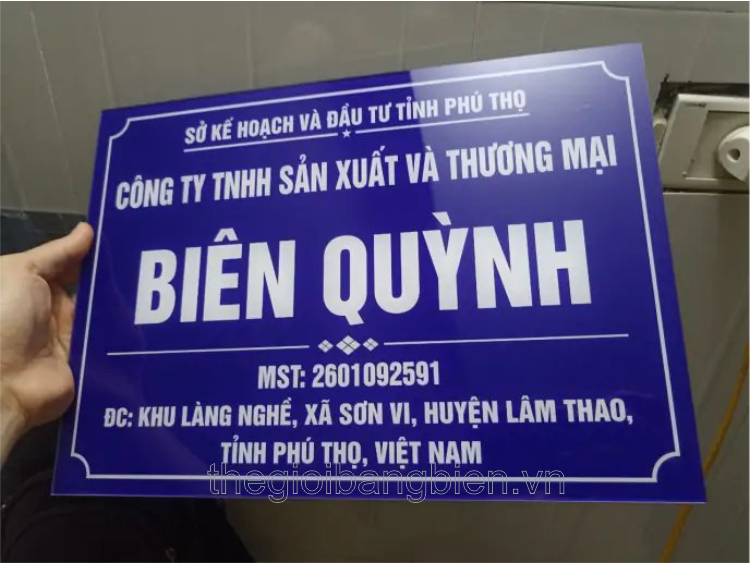 mẫu bảng tên công ty
