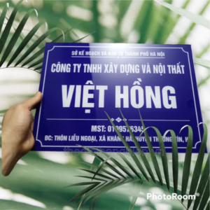 mẫu biển công ty mica