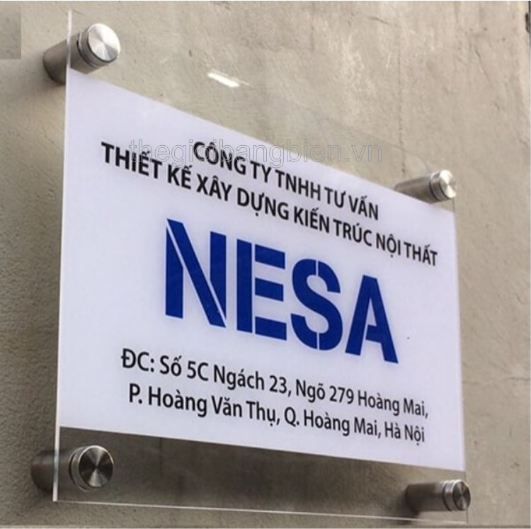 mẫu biển tên mica công ty