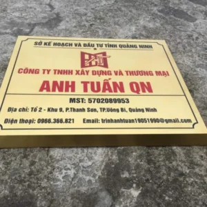 thi công biển inox công ty