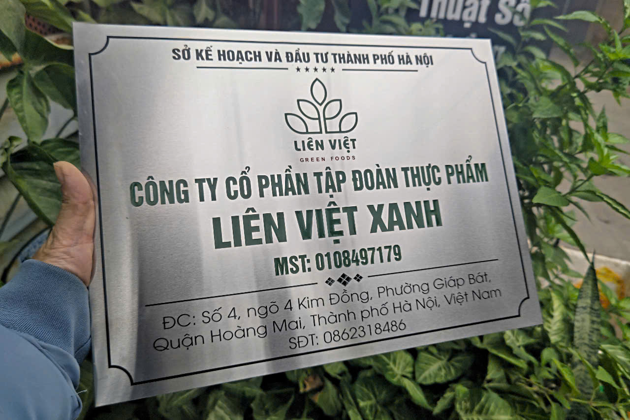 biển tên công ty inox