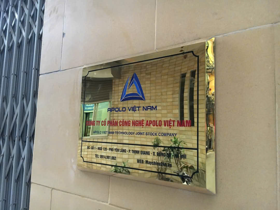 biển tên công ty inox