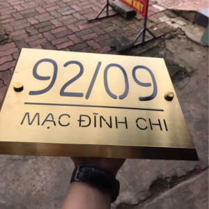 biển số nhà inox rẻ
