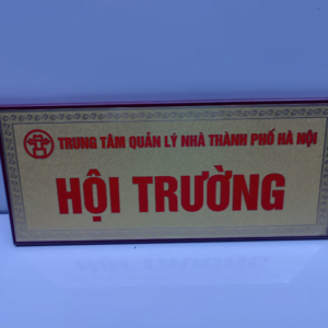 biển tên phòng ban đồng đế gỗ sang trọng