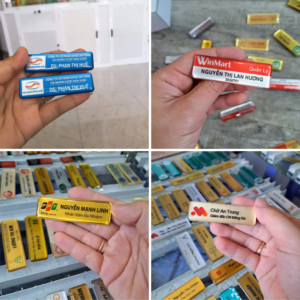 thẻ tên nhân viên cố định sang trọng