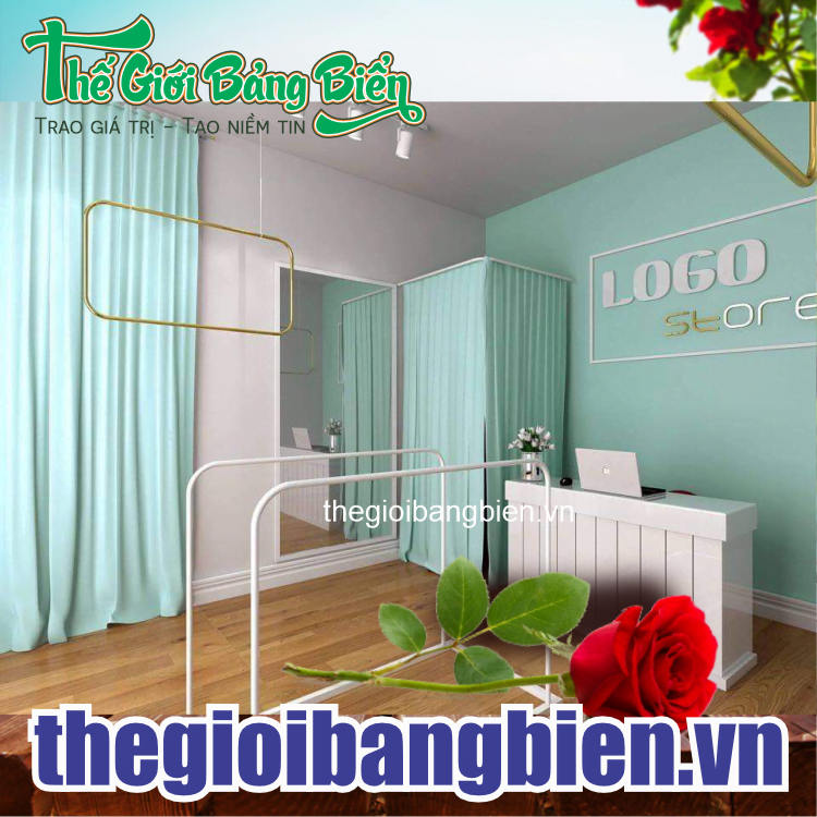 thi công backdrop văn phòng đẹp