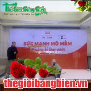 thi công biển bạt hội chợ sang trọng