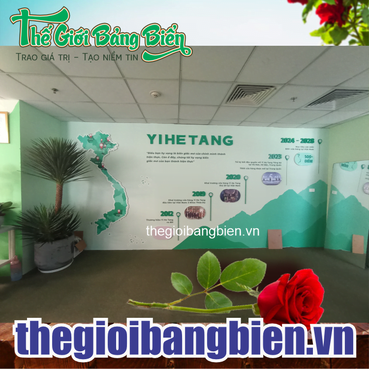 thiết kế backdrop văn phòng đẹp
