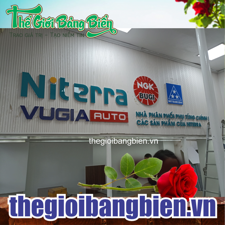 thiết kế backdrop văn phòng sang trọng