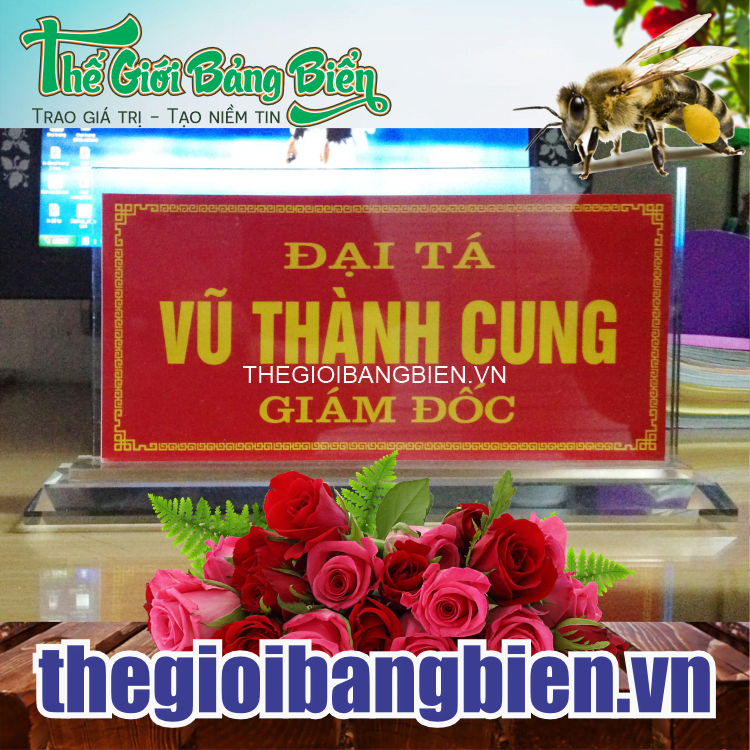 biển chức danh quân đội giá rẻ
