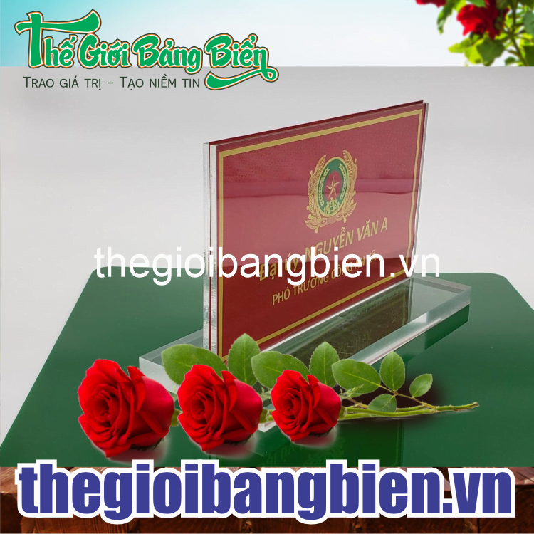 mẫu biển tên chức danh mica đẹp