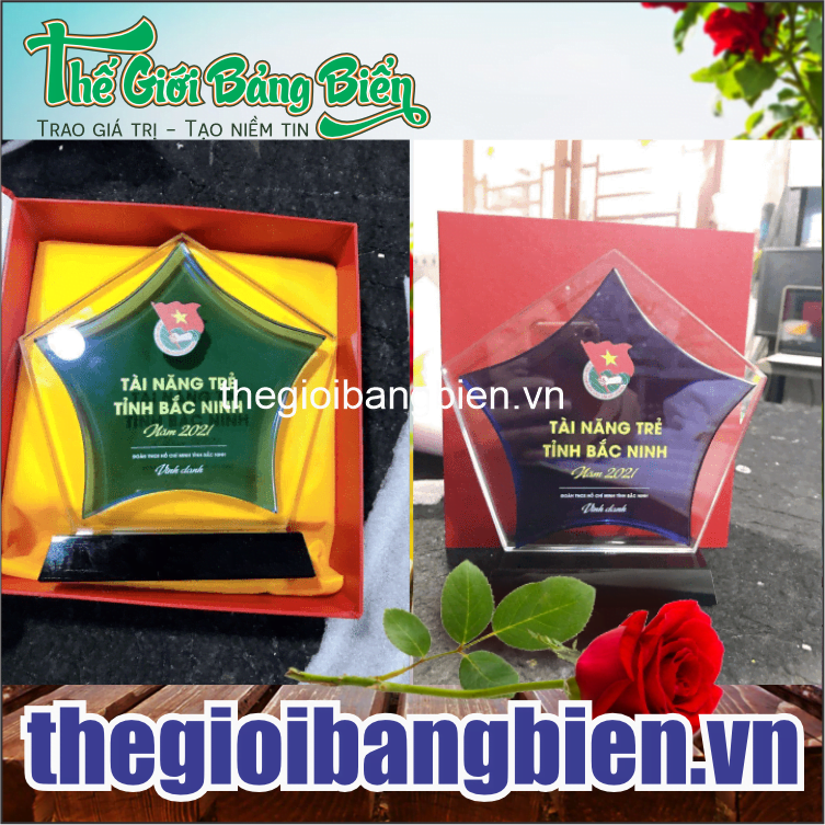 mẫu kỷ niệm chương pha lê đẹp