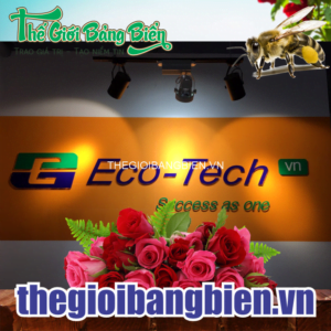 thi công backdrop công ty sang trọng