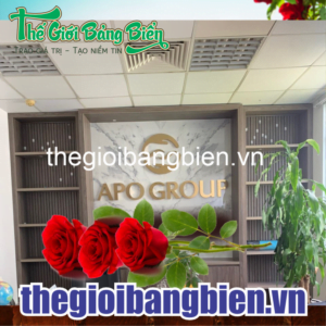 thi công biển alu chữ nổi inox sang trọng